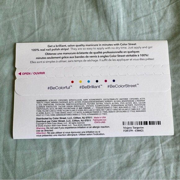 *Retired* Color Street: Mojave Turquoise | Southwestern Blue Stone Marble Frost - Picture 4 of 16